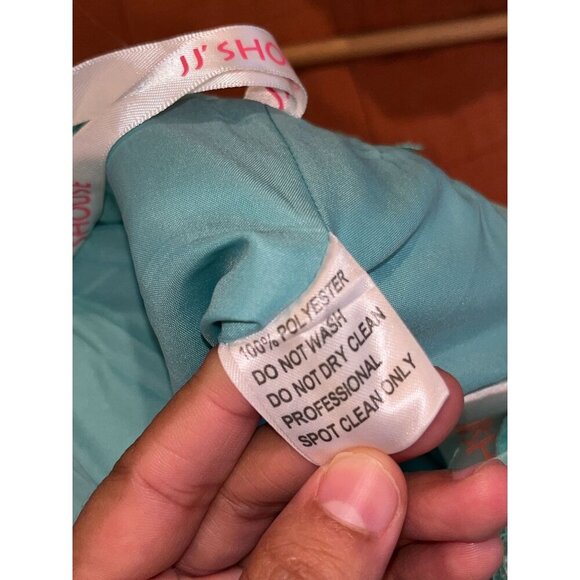 JJ's House Aqua A Line Layered Short Organza Cocktail Mini  Dress Women's Size S - Picture 8 of 8